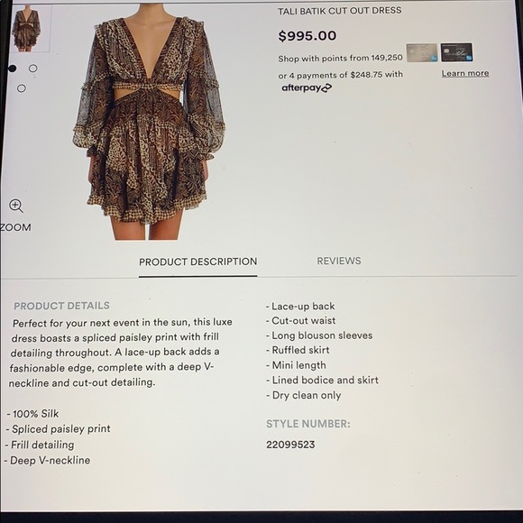 Zimmerman Tali Batik cut out dress - Picture 12 of 17